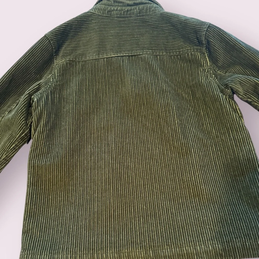 Youth Cat & Jack Dark Green Corduroy Button-Up Jacket Size S (6/7)